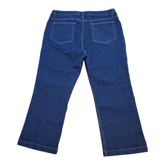 GAP SZ 16 Vintage Y2K Women's Cropped Bootcut Blue Jeans Classic Styling - Picture 5 of 7